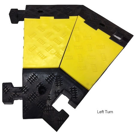 Electriduct Left Turn for 5 Channel Extreme Rubber Cable Protector CP-RPS-517-LT